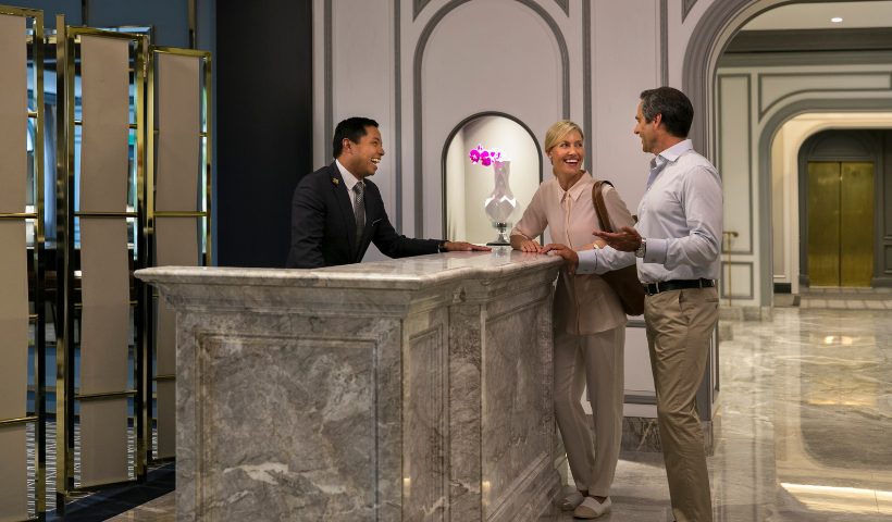 Guest in Hotel Lobby