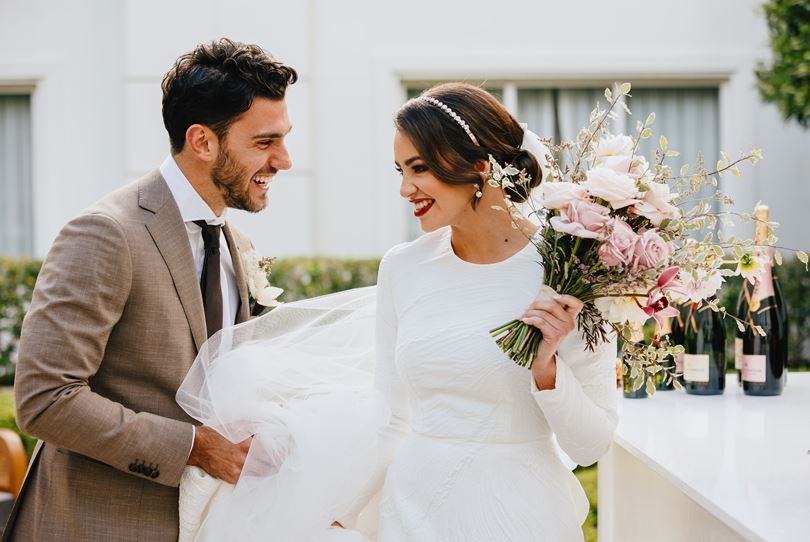 Couple laughing